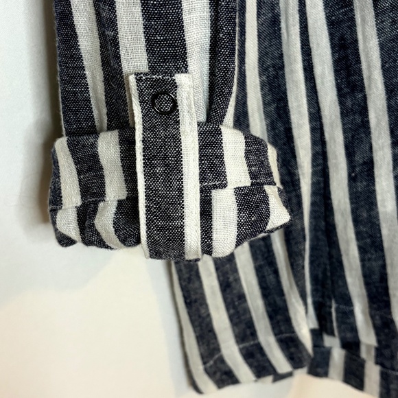 NWT - CASLON Striped Linen Blend Blazer Jacket - Picture 5 of 9